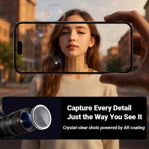 محافظ لنز دوربین آیفون 16 پرو و آیفون 16 پرومکس لیتو Lito Titanium AR