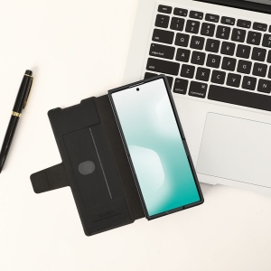 کیف گوشی سامسونگ Galaxy Z Fold7 نیلکین Nillkin Aoge Leather - قابل تبدیل به هولدر موبایل