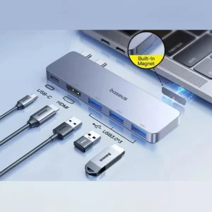 هاب تایپ‌سی 5 پورت بیسوس Baseus BS-OH180