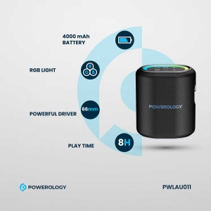 اسپیکر بلوتوثی شارژی قابل حمل 25 وات پاورولوژی Powerology PWLAU011 با نور RGB