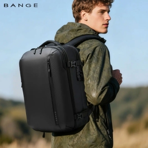 کوله پشتی لپ تاپ 15.6 اینچ مسافرتی ضد آب بنج BANGE BG-7876-1 طرح چمدان با دریچه وکیوم