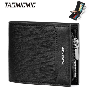 جاکارتی و کیف پول مردانه تائومیک میک Taomicmic مدل S3186 زیپ دار