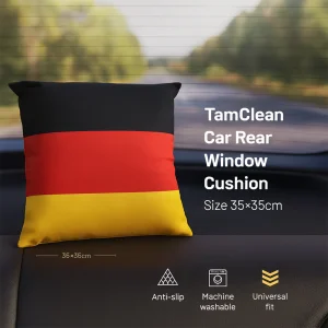کوسن پشت شیشه خودرو تام کلین TamClean طرح پرچم آلمان سایز 35*35