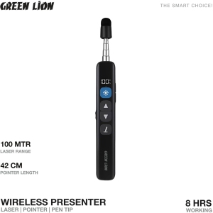 پوینتر و پرزنتر لیزری گرین لاین Green Lion مدل GL-WP11 شارژی
