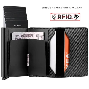 جاکارتی و کیف پول مردانه مدل k01 Ultra فلزی و ضد سرقت RFID