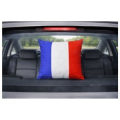 بالشتک پشت شیشه عقب خودرو تام کلین طرح پرچم فرانسه سایز 35*35 تک عددی