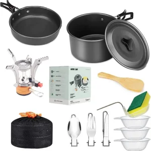 ظروف و گاز کمپینگ گرین لاین Green Lion مدل GN10N1COOKBK ده تکه