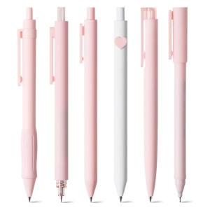 خودکار ژله ای مشکی کاکو KACO مدل PINK GEL نوک 0.5 میلی‌متری 6 عددی