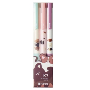 خودکار ژله ای مشکی کاکو KACO مدل K7 Puppy نوک 0.5 میلی متری 3 عددی
