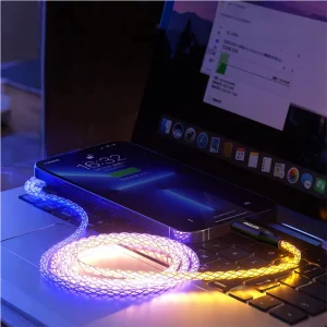 کابل تایپ سی 60 وات فیلیپس Philips مدل DLC5140C طول 1.2 متر با نور
