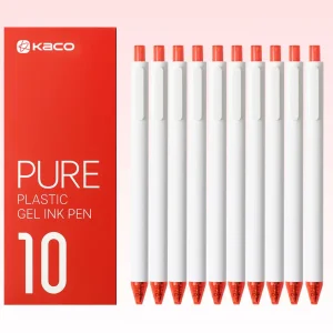 خودکار ژله‌ای مشکی و آبی کاکو KACO مدل K1015 بسته 10 عددی