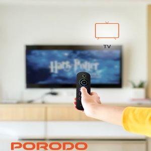 ریموت کنترل بی سیم پورودو Porodo مدل PDARMKBBK با کیبورد بدون چراغ RGB
