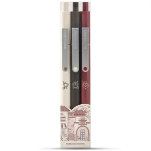 خودکار ژله ای مشکی کاکو KACO مدل K1025 نوک 0.5 میلی متری 3 عددی