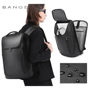 کوله پشتی لپ تاپ  15.6 اینچ چرم بنج Bange اصل مدل BG-6623 با پورت USB