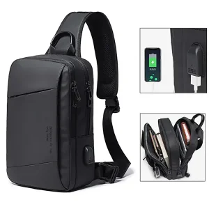 کیف کراس بادی مردانه USB دار بنج Bange BG-22002