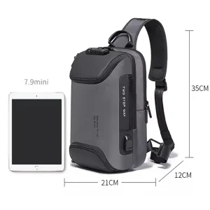 کیف کراس بادی بنج اصل BANGE BG-7082 رمز دار با پورت USB
