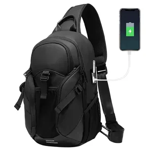 کیف کراس بادی مردانه بنج اصل Bange BG-77120 ضد آب USB دار
