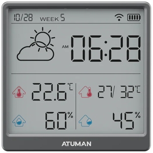 دماسنج و رطوبت سنج شارژی آتومن ATuMan مدل TH3