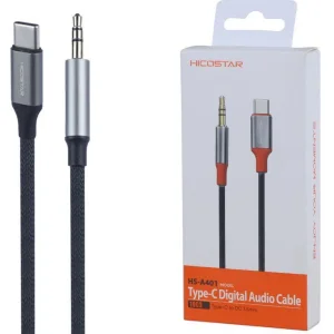 کابل aux به Type-C هایکو استار Hicostar مدل HS-A401 طول 1 متر