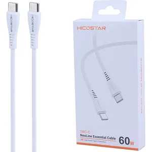 کابل تایپ سی 60 وات هایکو استار Hicostar مدل 118C-C طول 1 متر