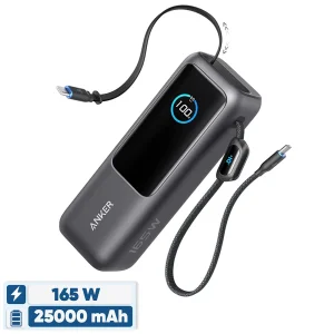 پاور بانک 25000 انکر Anker مدل A1695 توان 100 وات با کابل USB-C