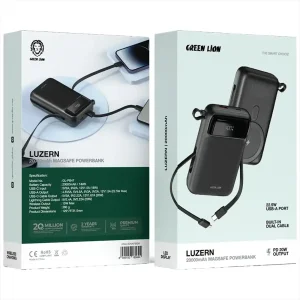 پاور بانک 20000 وایرلس گرین لاین GREEN LION مدل GL-PB47 توان 22.5 وات