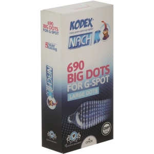 کاندوم خاردار ناچ کدکس Kodex مدل BIG DOTS بسته 10 عددی