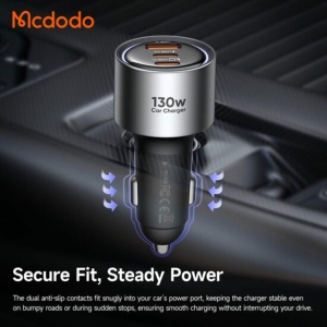 شارژر فندکی فست شارژ مک دودو MCDODO مدل CC-3190 توان 130 وات
