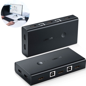 سوئیچ KVM دو پورت HDMI یوگرین UGREEN مدل CM200-50744
