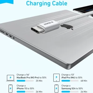 کابل تایپ سی انکر Anker مدل A8060 توان 240 وات 1.8 متر