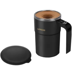 ماگ همزن‌دار مغناطیسی خودکار شارژی 380 میلی‌لیتری لپرسو LPCFFM0018 آنباکسینگ برای تولید محتوا