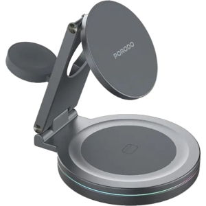 شارژر وایرلس سه کاره پورودو Porodo مدل PD-FWCH039 تاشو