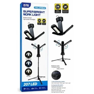 چراغ کمپینگ پایه دار Super Bright Work مدل D78 چند منظوره