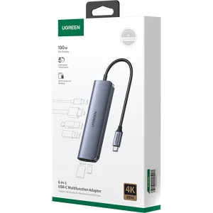 هاب تایپ سی 6 پورت یوگرین Ugreen مدل CM195/70411