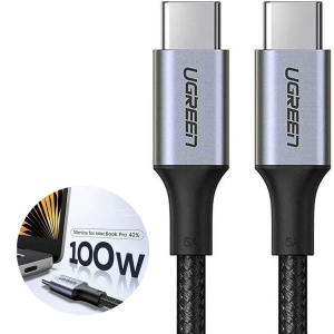 کابل تایپ سی یوگرین UGREEN مدل US316 توان 100 وات 1 متر
