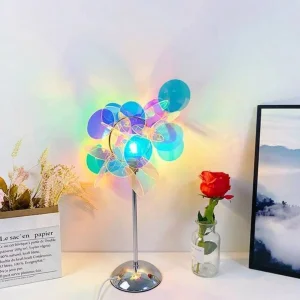 چراغ خواب رومیزی رنگی YNDD LED Table Lamp Dimmable, DIY Bedside