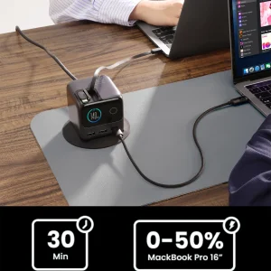 شارژر رومیزی هوشمند جویروم مدل JR-TRD01 توان 140 وات با نمایشگر
