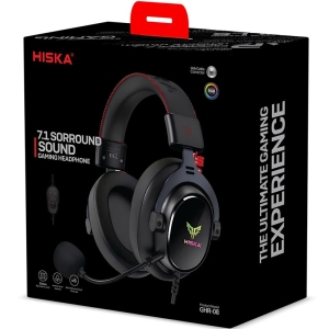 هدفون و هدست گیمینگ سیمی هیسکا مدل GHR-08‎ با نورپردازی RGB