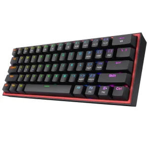 کیبورد گیمینگ سیمی ردراگون Redragon مدل K617 FIZZ با نور RGB
