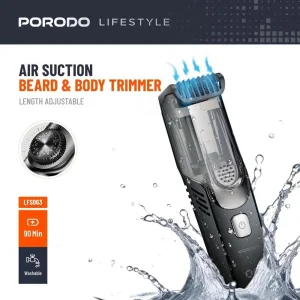 ماشین اصلاح شارژی پورودو Porodo مدل PD-LFST063-BK با قابلیت مکش