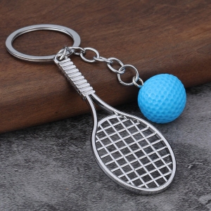 جاکلیدی و آویز کیف فلزی Tennis Ball Pendant طرح راکت تنیس