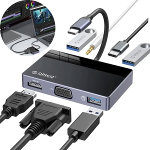 هاب تایپ سی اوریکو ORICO مدل DM-7TS با 7 پورت
