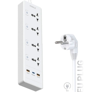 چند راهی برق هیسکا HISKA مدل CH-5518 با 5 سوکت و 3 پورت