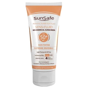 کرم ضد آفتاب سان سیف sunsafe با SPF50 مناسب پوست حساس حجم 50ml
