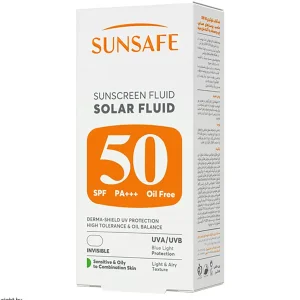 ضد آفتاب فلوئید سان سیف مدل SPF50 مناسب پوست چرب و مختلط 55 میلی‌لیتر