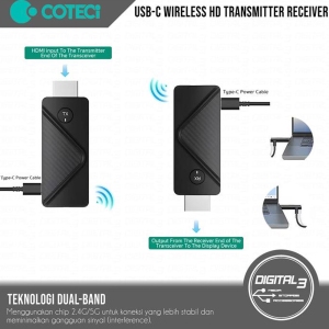 کیت فرستنده و گیرنده تصویر بی سیم HDMI کوتسی COTECi مدل OF-049