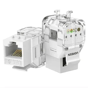 سوکت کیستون شبکه یوگرین UGREEN مدل NW159 کد 80452 Cat6 UTP