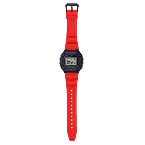 ساعت مچی دیجیتال کاسیو Casio مدل W-218H-4B با بند رزینی قرمز