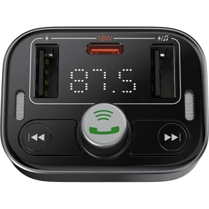 شارژر فندکی و اف ام پلیر باسئوس Baseus مدل BS-CH010‎ توان 18 وات
