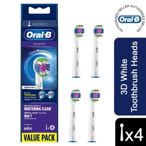 سری یدک مسواک برقی اورال-بی Oralb مدل 3D WHITE EB18PRB-4 بسته 4 عددی